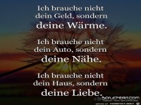 ich brauche nicht dein Geld sondern deine 