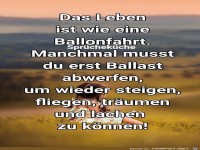 Das Leben ist wie eine Ballonfahrt