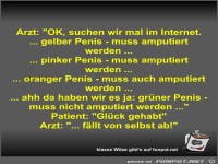 Arzt: OK, suchen wir mal im Internet