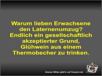 Warum lieben Erwachsene den Laternenumzug?