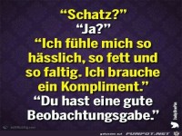 Kompliment f�r die Frau