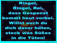 Halloween-Spruch fuer die Haustuer