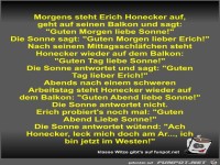 Morgens steht Erich Honecker auf