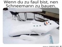 zu faul für einen Schneemann