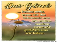 Das Glück kommt nicht