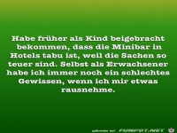 Sachen in der Minibar sind teuer