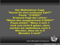 Der Mathelehrer fragt
