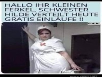 Bizarre Nurse Costume with Humorous Text