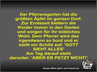 Der Pfarrersgarten hat die gr��ten �pfel im ganzen Dorf