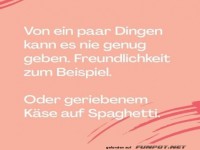 K�se auf Spaghetti