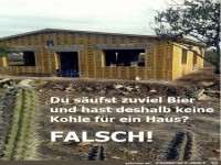 Haus aus Bierk�sten