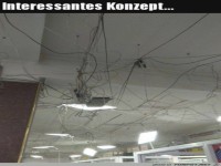 Interessante Kabelführung