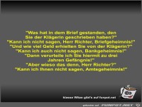 Was hat in dem Brief gestanden