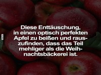Entt�uschung beim perfekten Apfel