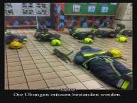 Feuerwehrbung mit berraschungsgast