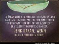 Zerbrochen und wieder schn