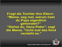 Fragt die Tochter ihre Eltern