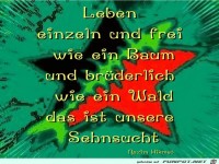 Leben einzeln und frei wie ein Baum