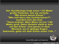 Der Gynkologe fragt seine 