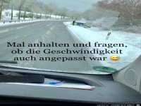 Geschwindigkeit war nicht angepasst