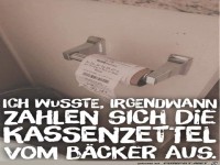 F�r irgendwas m�ssen die Kassen-Bons ja gut sein