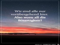Wir sind alle nur vorbergehend hier