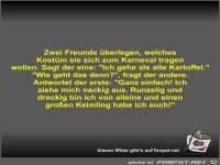 Zwei Freunde überlegen