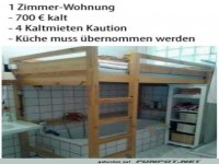 Kleine Wohnung mit Hochbettangebot