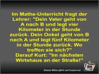 Im Mathe-Unterricht fragt der Lehrer