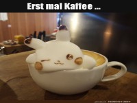 Pikachu's Kaffee-Morgenritual