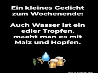 Gedichte f�r Bierliebhaber: Das Wasserwunder