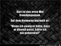 Kari ist das erste mal fremdgegangen.....