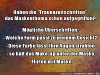 Maskenthema in Frauenzeitschriften