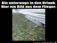 Ich fliege in den Urlaub