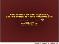 Gedchtnis ist das Tagebuch