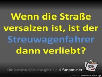 Straße versalzen