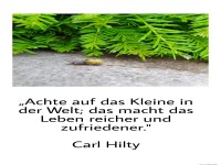 Achte auf das kleine