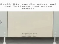 Toilettenhumor mit einer berraschenden Warnung