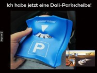 Lustige Dali-Parkscheibe