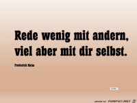 Rede wenig mit andern