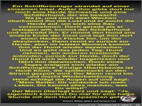 Ein Schiffbr�chiger strandet auf einer einsamen Insel