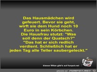 Das Hausm�dchen wird gefeuert