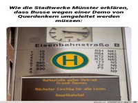 Grund f�r die Bus-Umleitung