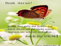 Denk daran jeden Tag geht die Sonne auf