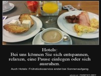 Genie�en Sie Fr�hst�ck im Hotel bis Sonnenaufgang
