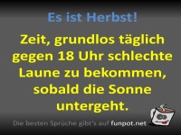 Herbst: Wenn die Sonne schlechte Laune bringt