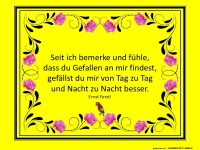 Seit ich bemerke und fühle