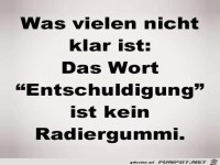 Entschuldigng