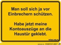 Schutz gegen Einbrecher