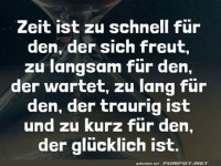 zeit ist zu schnell
